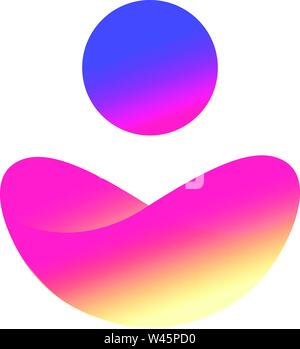 Logo of the pearl. Vector image in a flat style on a white background. Minimalistic modern logo shells and pearls. Brand name, emblem for cosmetics st Stock Vector