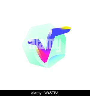 Sign, logo of the mathematical symbol. Vector illustration. Mathematical root. A corporate logo for the school. Scientific symbol for the site and the Stock Vector