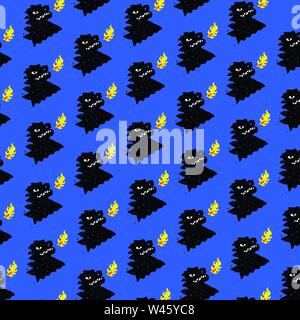 Pattern, ornament of dinosaur. Vector. Reptile in cartoon style. A fantastic creature. Fabulous pattern for fabrics and textiles. Pattern for the site Stock Vector