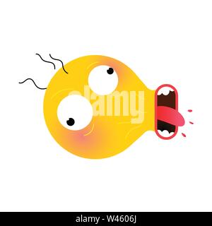 Smiley. Lol. Internet meme. Vector. Emotional smiley for everyday expressions in social networks, chat rooms, messages, mobile and web applications, I Stock Vector