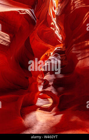 The Deep Red Canyon Walls Of The Upper Antelope Canyon, Near Page 