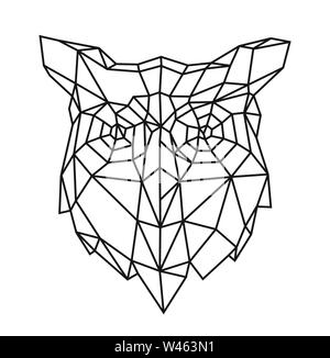Owl low poly design. Triangle vector illustration Stock Vector Image ...