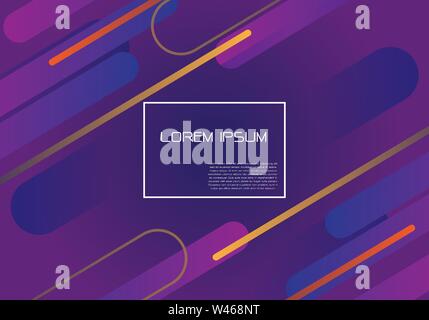 Abstract purple geometric dynamic shapes composition with white frame and text design modern futuristic background vector illustration. Stock Vector