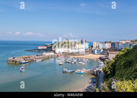 The Welsh coastal town of Tenby, Pembrokeshire, Wales, UK Stock Photo