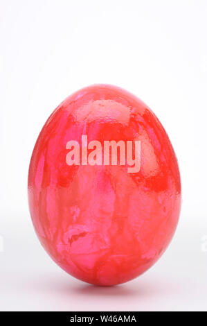 colored easter egg isolated over white background Stock Photo