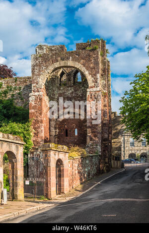 Entrance to Rougemount Castle, Exeter, Devon, England, UK Stock Photo