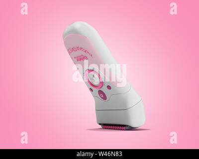 modern female pink hair epilator 3d render on pink Stock Photo
