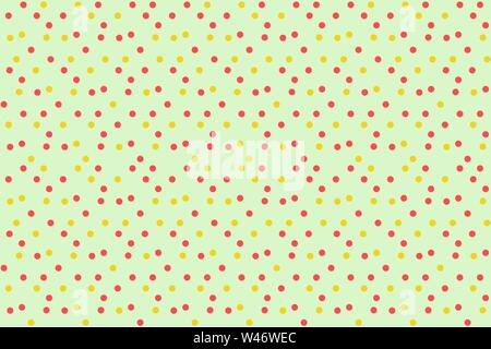 Vintage polka dots in scatter background seamless pattern. Vector illustration. Stock Vector