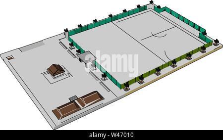 Terrain, illustration, vector on white background. Stock Vector