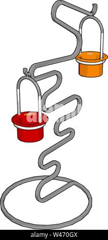 Weird item, illustration, vector on white background. Stock Vector