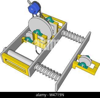 Parallel machine, illustration, vector on white background. Stock Vector