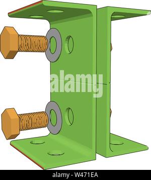 Green lever, illustration, vector on white background. Stock Vector