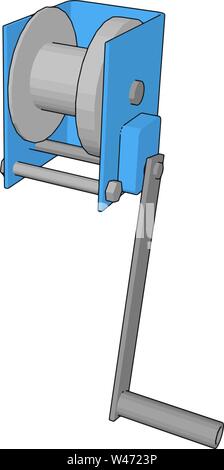 Blue crumb tool, illustration, vector on white background. Stock Vector