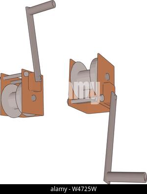 Brown crumb tool, illustration, vector on white background. Stock Vector