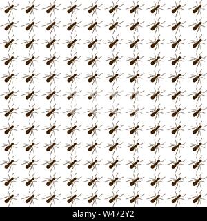 Ants wallpaper, illustration, vector on white background. Stock Vector