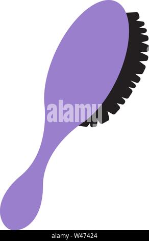 Purple comb, illustration, vector on white background. Stock Vector
