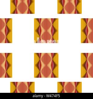 seamless pattern with abstract squares in yellow and brown colors Stock Vector
