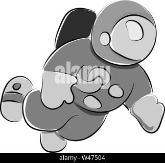 Spaceman, illustration, vector on white background. Stock Vector