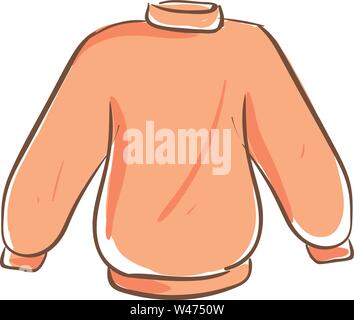 Pink sweater, illustration, vector on white background. Stock Vector
