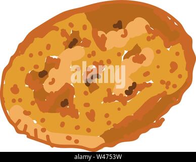 Cracker, illustration, vector on white background. Stock Vector