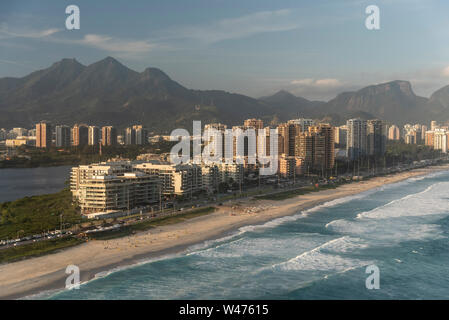 View from helicopter window to Rio de Janeiro, Brazil Stock Photo