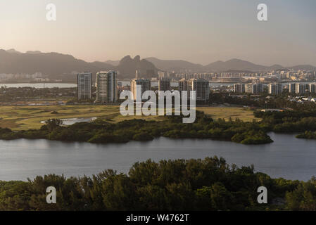 View from helicopter window to Rio de Janeiro, Brazil Stock Photo