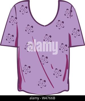 Purple shirt, illustration, vector on white background. Stock Vector