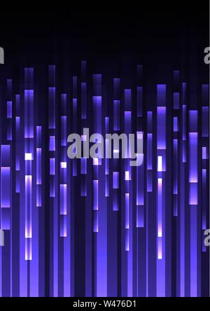 dark multicolour bar overlap in dark background, stripe layer backdrop, technology template, vector illustration Stock Vector