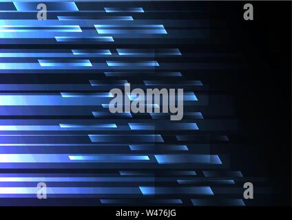 dark multicolour bar overlap in dark background, stripe layer backdrop, technology template, vector illustration Stock Vector