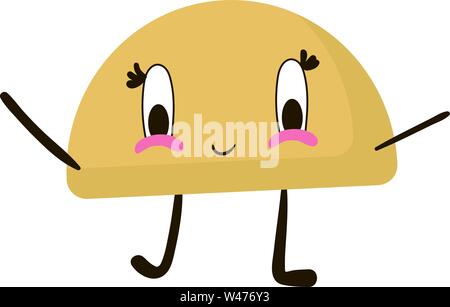 Cute taco, illustration, vector on white background. Stock Vector