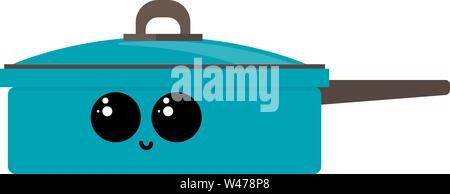 Happy oven, illustration, vector on white background. Stock Vector