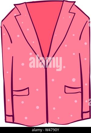 Pink blazer, illustration, vector on white background. Stock Vector