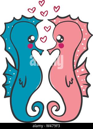 seahorses in love Stock Photo - Alamy