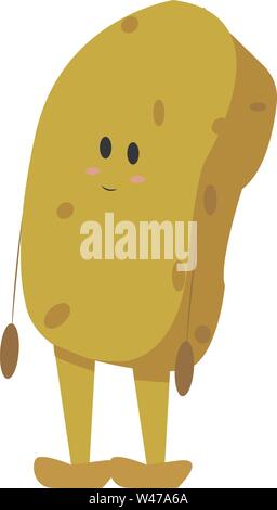 Sponge, illustration, vector on white background. Stock Vector