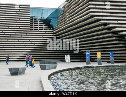 People visiting V&A Dundee, design museum, Waterfront, Dundee, Scotland, UK