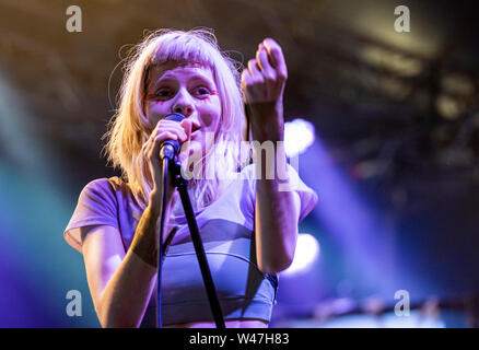 Norwegian singer/songwriter Aurora (Aurora Aksnes) performing live, Latitude Festival, Henham Park, Suffolk, UK, 20th July 2019 Stock Photo