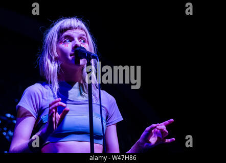 Norwegian singer/songwriter Aurora (Aurora Aksnes) performing live, Latitude Festival, Henham Park, Suffolk, UK, 20th July 2019 Stock Photo