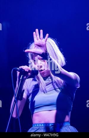 Norwegian singer/songwriter Aurora (Aurora Aksnes) performing live, Latitude Festival, Henham Park, Suffolk, UK, 20th July 2019 Stock Photo