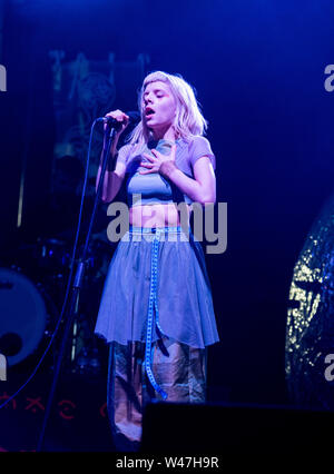 Norwegian singer/songwriter Aurora (Aurora Aksnes) performing live, Latitude Festival, Henham Park, Suffolk, UK, 20th July 2019 Stock Photo