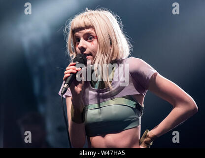 Norwegian singer/songwriter Aurora (Aurora Aksnes) performing live, Latitude Festival, Henham Park, Suffolk, UK, 20th July 2019 Stock Photo