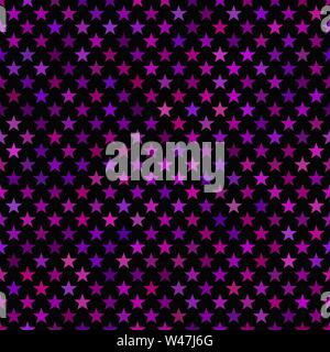 Purple abstract seamless pentagram star pattern background - vector design Stock Vector