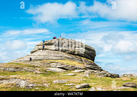 Haytor rock in Dartmoor National park, Devon, England, UK. Stock Photo