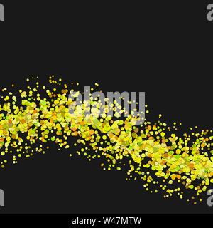Blank abstract wave dispersed confetti circle background - vector graphic Stock Vector