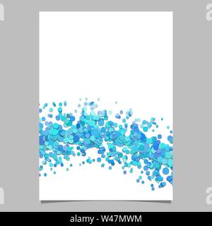 Blank abstract wavy sprinkled confetti dot poster background - vector stationery design Stock Vector