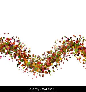 Abstract blank wave scattered confetti dot background - vector graphic Stock Vector
