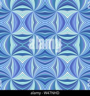 Blue seamless abstract hypnotic swirl stripe pattern background - vector ray burst design Stock Vector