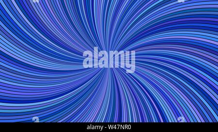 Blue abstract hypnotic swirl stripe background - vector curved ray burst design Stock Vector