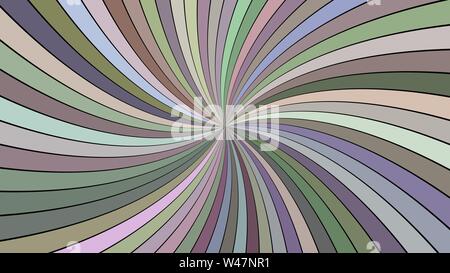 Multicolored hypnotic abstract striped spiral background design - vector illustration from swirling rays Stock Vector