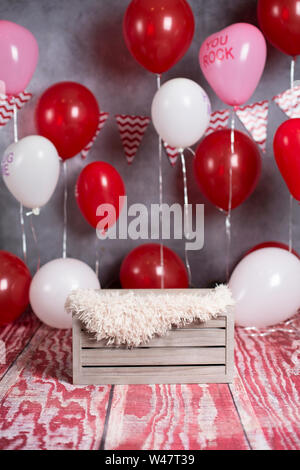 Newborn Digital Background Valentine Stock Photo