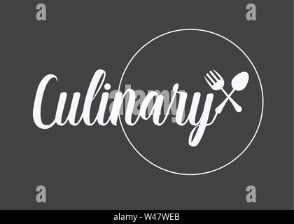 Culinary Vector Illustration. Minimalist Lettering Art. Stock Vector